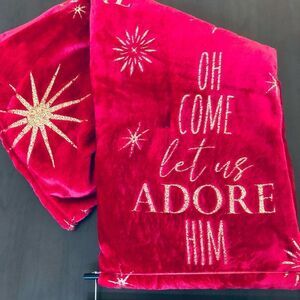 Christmas Star of Bethlehem Plush Holiday Velvet Throw Blanket